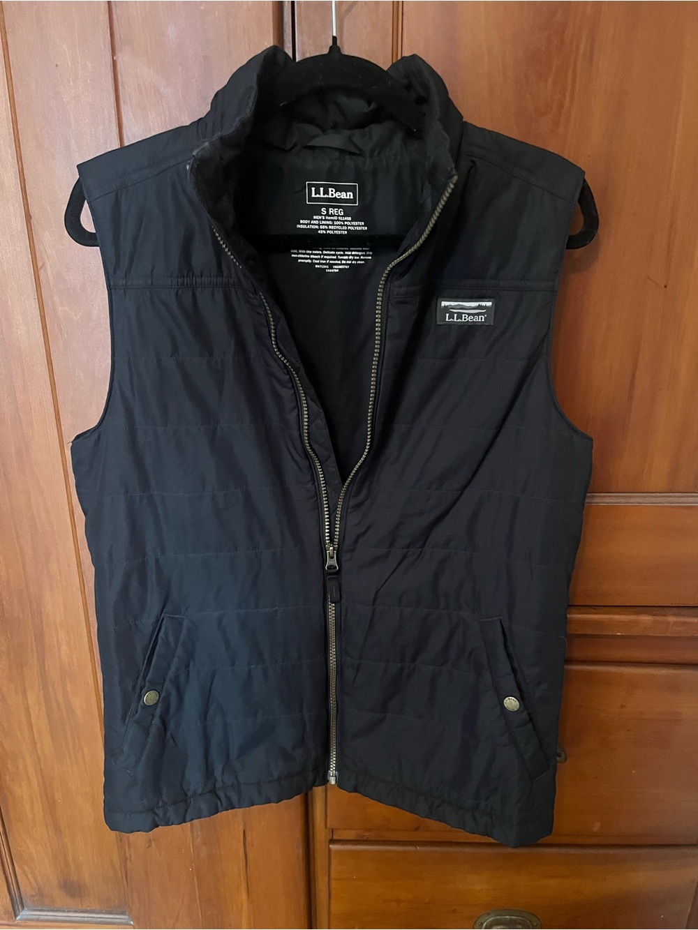 L.L. Bean Men's Black Quilted Vest
